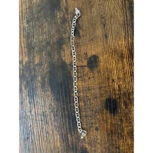 Vintage Gold Tone Link Bracelet Heart Clasp Chain Style Jewelry SKU 196